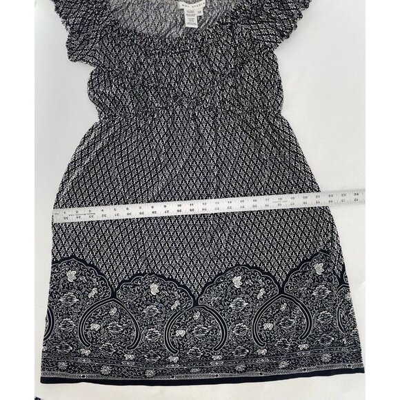 Max Edition Women's Babydoll Liquid Knit Scoop-Neck Short Sleeve Dress XS Boho - Picture 11 of 11